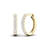 Thumbnail Image 2 of 10K Solid Gold 1/4 CT. T.W. Lab-Created Diamond Single Row Huggie Hoops