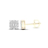 Thumbnail Image 1 of 14K Gold Plated 1/4 CT. T. Lab-Created Diamond Baguette Center Studs