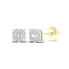 Thumbnail Image 2 of 14K Gold Plated 1/4 CT. T. Lab-Created Diamond Baguette Center Studs