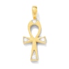 Thumbnail Image 0 of 14K Gold Plated 1/4 CT. T.W. Lab-Created Diamond Ankh Necklace Charm