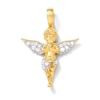 Thumbnail Image 0 of 14K Gold Plated 1/2 CT. T.W. Lab-Created Diamond Angel Baby Necklace Charm