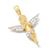 Thumbnail Image 1 of 14K Gold Plated 1/2 CT. T.W. Lab-Created Diamond Angel Baby Necklace Charm