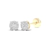 Thumbnail Image 1 of 10K Solid Gold 1/4 CT. T.W. Lab-Created Diamond Round Cluster Studs