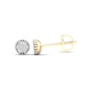 Thumbnail Image 0 of 10K Solid Gold 1/10 CT. T.W. Lab-Created Diamond Beaded Frame Studs