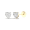 Thumbnail Image 1 of 10K Solid Gold 1/3 CT. T.W. Lab-Created Diamond Heart Studs