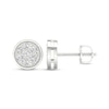 Thumbnail Image 1 of Sterling Silver 1/2 CT. T.W. Lab-Created Diamond Round Framed Studs