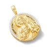 Thumbnail Image 2 of 14K Gold Plated 1/2 CT. T.W. Lab-Created Diamond St. Jude Medallion Necklace Charm