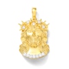 Thumbnail Image 1 of 14K Gold Plated 1/2 CT. T.W. Lab-Created Diamond Jesus Head Necklace Charm