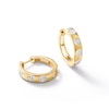 Thumbnail Image 1 of 14K Gold Plated 1/15 CT. TW. Lab-Created Diamond Huggie Hoops