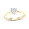 Thumbnail Image 1 of 14K Gold Plated 1/6 CT. T.W. Lab-Created Diamond Cluster Heart Ring