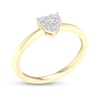 Thumbnail Image 2 of 14K Gold Plated 1/6 CT. T.W. Lab-Created Diamond Cluster Heart Ring