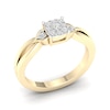 Thumbnail Image 2 of 14K Gold Plated 1/4 CT. T.W. Lab-Created Diamond Square Ring