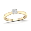 Thumbnail Image 1 of 14K Gold Plated 1/20 CT. T.W. Lab-Created Diamond Round Cluster Ring