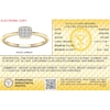 Thumbnail Image 4 of 14K Gold Plated 1/10 CT. T.W. Lab-Created Diamond Square Rounded Edge Ring