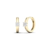 Thumbnail Image 2 of 14K Gold Plated 1/10 CT. T.W. Lab-Created Diamond Single Stone Huggie Hoops