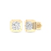 Thumbnail Image 2 of 14K Gold Plated 1 CT. T. Lab-Created Diamond Diagonal Center Studs