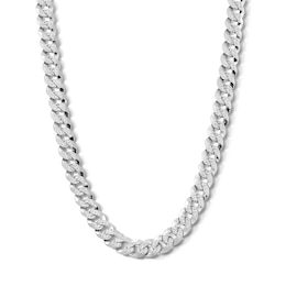 Sterling Silver Flat Curb Chain Made in Italy - 20&quot;