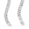 Thumbnail Image 3 of Sterling Silver Flat Curb Chain Made in Italy - 20&quot;