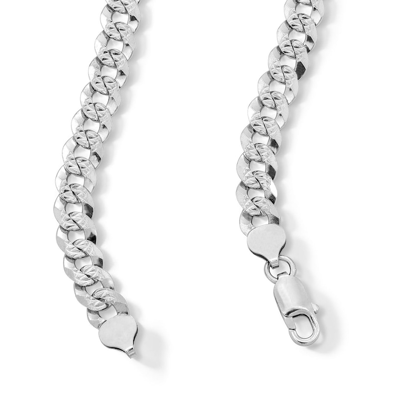 Main Image 3 of Sterling Silver Flat Curb Chain Made in Italy - 20&quot;