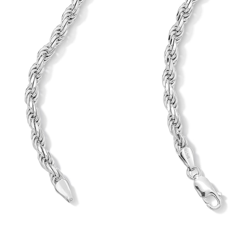 Main Image 3 of ​​​​​​​Sterling Silver Diamond-Cut Rope Chain Made in Italy - 24&quot;