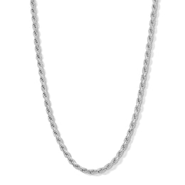 ​​​​​​​Sterling Silver Diamond-Cut Rope Chain Made in Italy - 22&quot;