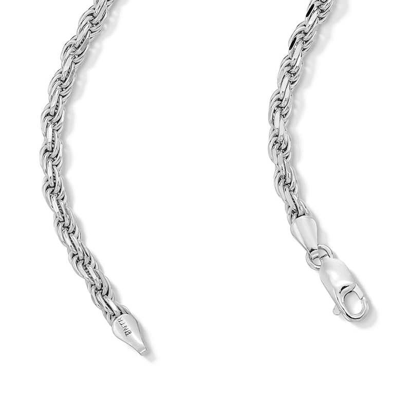 Main Image 3 of ​​​​​​​Sterling Silver Diamond-Cut Rope Chain Made in Italy - 22&quot;