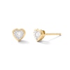 Thumbnail Image 1 of 14K Gold Plated 1/10 CT. TW. Lab-Created Diamond Small Heart Studs