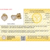 Thumbnail Image 3 of 14K Gold Plated 1/10 CT. TW. Lab-Created Diamond Small Heart Studs