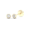 Thumbnail Image 1 of 10K Solid Gold 1/10 CT. T.W. Lab-Created Diamond Small Bezel Set Studs