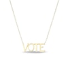 Thumbnail Image 1 of 18K Gold Plated VOTE Pendant Necklace - 16&quot; + 2&quot;