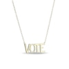 Thumbnail Image 2 of 18K Gold Plated VOTE Pendant Necklace - 16&quot; + 2&quot;