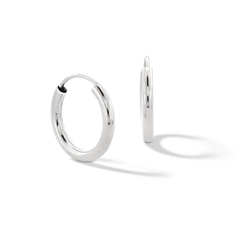 Sterling Silver Hollow Continuous Hoops