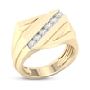 Thumbnail Image 2 of 14K Gold Plated 1/10 CT. T.W. Lab-Created Diamond Diagonal Ring