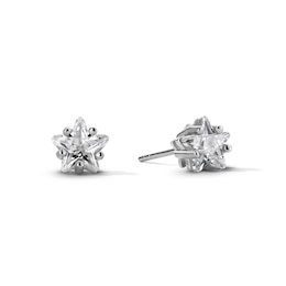 Sterling Silver CZ Star Studs