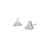 Thumbnail Image 1 of ​​​​​​​Sterling Silver CZ Trillion Solitaire Studs