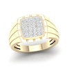 Thumbnail Image 1 of 14K Gold Plated 1/2 CT. T.W. Lab-Created Diamond Square Frame Ring