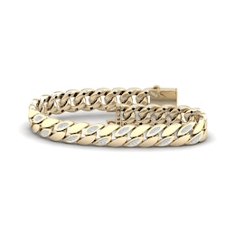 14K Gold Plated 1/2 CT. T.W. Lab-Created Diamond Curb Link Chain Bracelet - 8.5&quot;