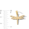 Thumbnail Image 3 of ​​​​​​​​​​​​​​10K Solid Gold Diamond-Cut Dragonfly Necklace Charm