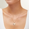 Thumbnail Image 2 of 10K Solid Gold Love You to the Moon and Back Two-Tone Necklace Charm