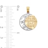 Thumbnail Image 4 of 10K Solid Gold Love You to the Moon and Back Two-Tone Necklace Charm