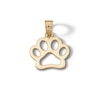 Thumbnail Image 1 of 10K Solid Gold Dog Paw Necklace Charm