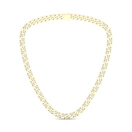 14K Gold Plated 1 CT. T.W. Lab-Created Diamond Curb Link Chain - 20&quot;