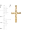 Thumbnail Image 4 of 10K Solid Gold Nugget Cross Necklace Charm