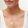 Thumbnail Image 2 of 10K Solid Gold Diamond-Cut Heart Outline Necklace Charm