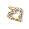 Thumbnail Image 3 of 10K Solid Gold Diamond-Cut Heart Outline Necklace Charm