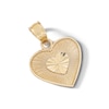 Thumbnail Image 2 of ​​​​​​​​​​​​​​10K Solid Gold Diamond-Cut Center Heart Necklace Charm