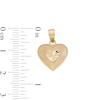 Thumbnail Image 4 of 10K Gold Diamond-Cut Heart Center Necklace Charm