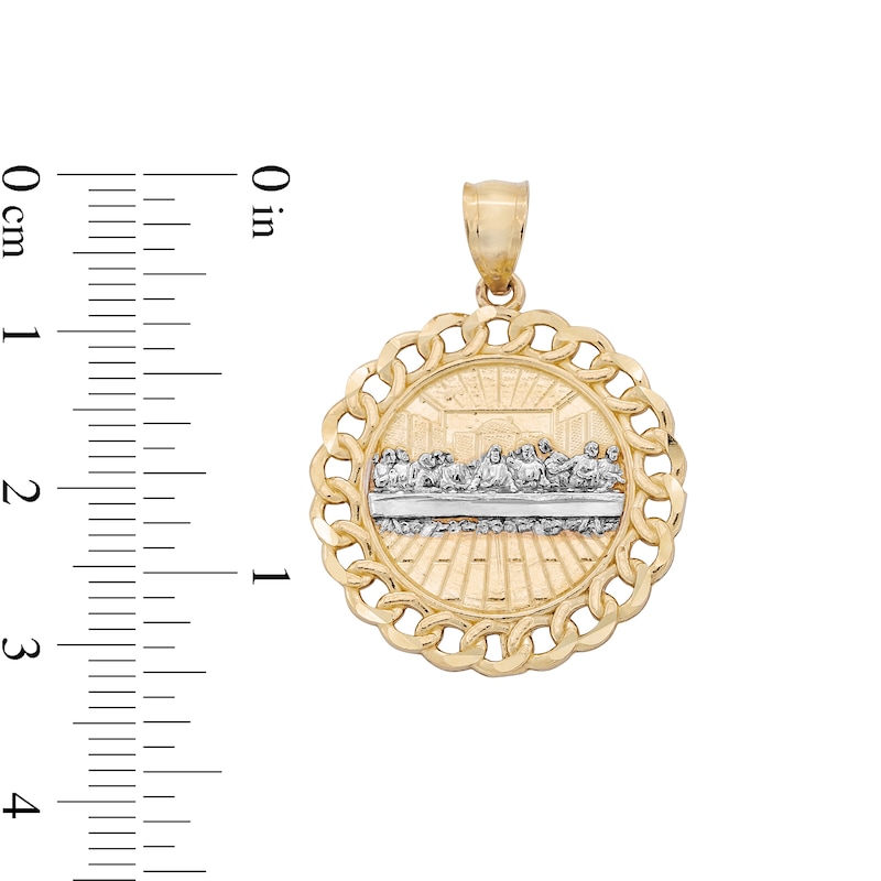 Main Image 4 of ​​​​​​​​​​​​​​10K Solid Gold Last Supper Two-Tone Necklace Charm