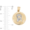 Thumbnail Image 4 of ​​​​​​​​​​​​​​10K Solid Gold Jesus Christ Pray For Us Two-Tone Necklace Charm