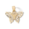 Thumbnail Image 0 of 10K Solid Gold Diamond-Cut Butterfly Necklace Charm